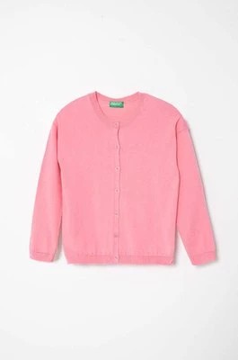 Zdjęcie produktu United Colors of Benetton kardigan dziecięcy kolor różowy lekki