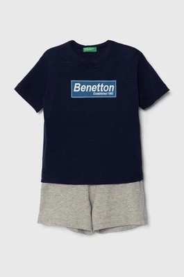 Zdjęcie produktu United Colors of Benetton komplet bawełniany dziecięcy kolor granatowy