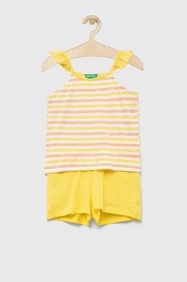 Zdjęcie produktu United Colors of Benetton komplet bawełniany dziecięcy kolor żółty