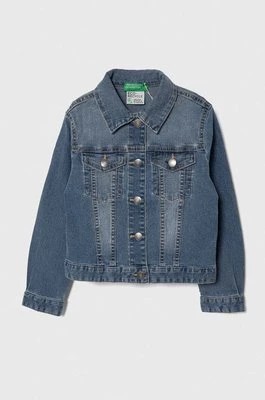 Zdjęcie produktu United Colors of Benetton kurtka jeansowa dziecięca kolor niebieski
