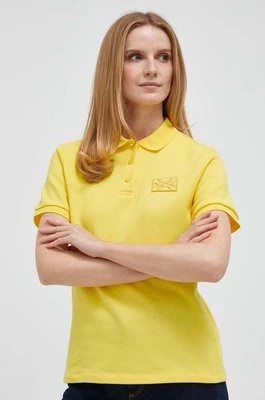 Zdjęcie produktu United Colors of Benetton polo bawełniane kolor żółty