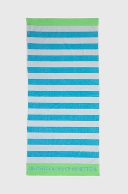 Zdjęcie produktu United Colors of Benetton ręcznik bawełniany dziecięcy kolor niebieski