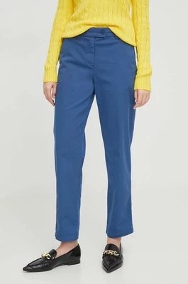 Zdjęcie produktu United Colors of Benetton spodnie damskie kolor niebieski proste high waist