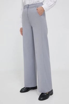 Zdjęcie produktu United Colors of Benetton spodnie damskie kolor szary szerokie high waist