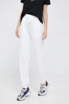 Zdjęcie produktu United Colors of Benetton spodnie dresowe damskie kolor biały gładkie