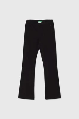 Zdjęcie produktu United Colors of Benetton spodnie dziecięce kolor czarny gładkie