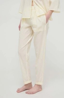 Zdjęcie produktu United Colors of Benetton spodnie piżamowe bawełniane kolor żółty bawełniana