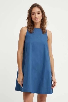 Zdjęcie produktu United Colors of Benetton sukienka bawełniana kolor niebieski mini rozkloszowana
