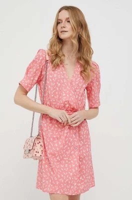 Zdjęcie produktu United Colors of Benetton sukienka bawełniana kolor różowy mini rozkloszowana