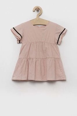 Zdjęcie produktu United Colors of Benetton sukienka dziecięca kolor beżowy mini rozkloszowana