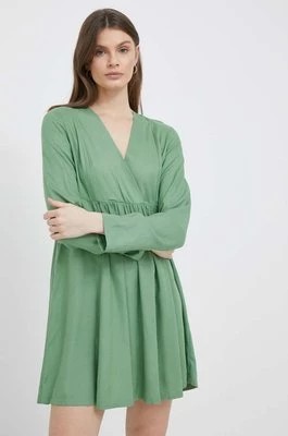 Zdjęcie produktu United Colors of Benetton sukienka kolor zielony mini rozkloszowana