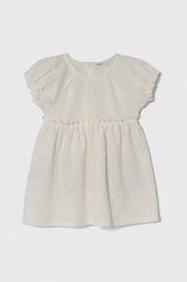 Zdjęcie produktu United Colors of Benetton sukienka niemowlęca kolor beżowy mini rozkloszowana