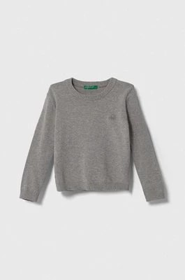 Zdjęcie produktu United Colors of Benetton sweter bawełniany dziecięcy kolor szary lekki