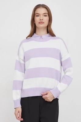 Zdjęcie produktu United Colors of Benetton sweter bawełniany kolor fioletowy