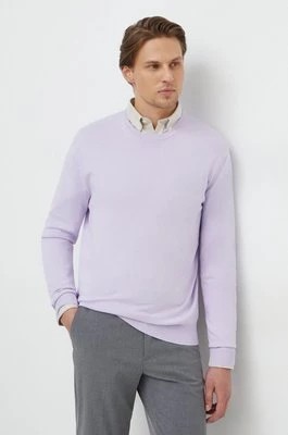 Zdjęcie produktu United Colors of Benetton sweter bawełniany kolor fioletowy lekki