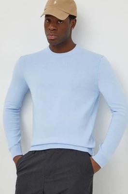 Zdjęcie produktu United Colors of Benetton sweter bawełniany kolor niebieski lekki