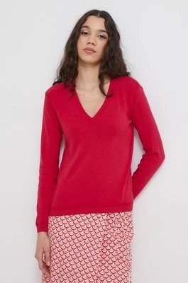 Zdjęcie produktu United Colors of Benetton sweter bawełniany kolor różowy lekki