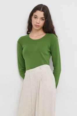 Zdjęcie produktu United Colors of Benetton sweter bawełniany kolor zielony lekki