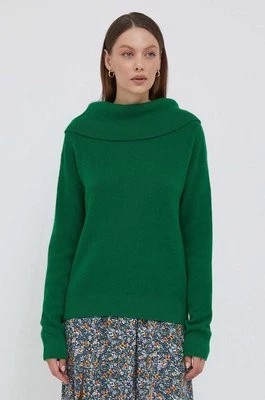Zdjęcie produktu United Colors of Benetton sweter damski kolor zielony z golfem