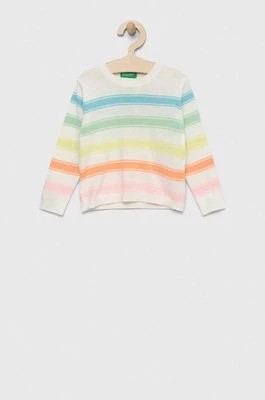 Zdjęcie produktu United Colors of Benetton sweter dziecięcy kolor biały lekki