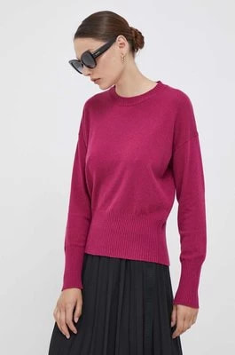 Zdjęcie produktu United Colors of Benetton sweter z domieszką jedwabiu kolor różowy lekki