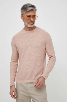 Zdjęcie produktu United Colors of Benetton sweter z domieszką lnu kolor różowy lekki