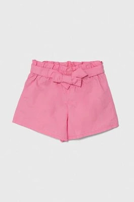 Zdjęcie produktu United Colors of Benetton szorty bawełniane dziecięce kolor różowy gładkie