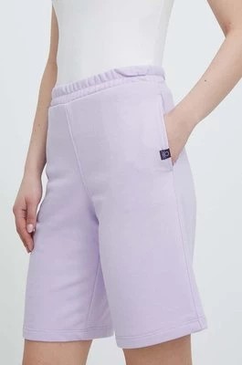 Zdjęcie produktu United Colors of Benetton szorty damskie kolor fioletowy gładkie high waist