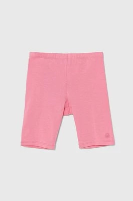 Zdjęcie produktu United Colors of Benetton szorty dziecięce kolor różowy gładkie