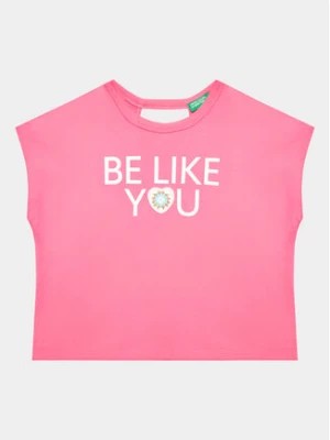 Zdjęcie produktu United Colors Of Benetton T-Shirt 3096C10BW Różowy Regular Fit