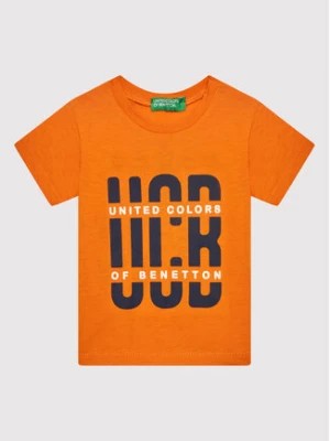 Zdjęcie produktu United Colors Of Benetton T-Shirt 3I1XG100G Pomarańczowy Regular Fit