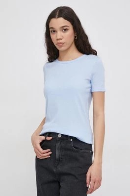 Zdjęcie produktu United Colors of Benetton t-shirt bawełniany damski kolor niebieski