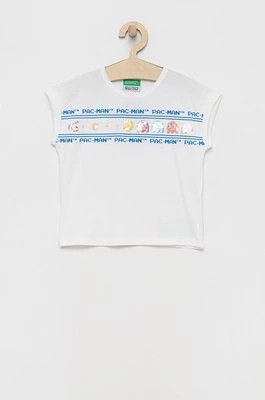 Zdjęcie produktu United Colors of Benetton t-shirt bawełniany dziecięcy kolor biały