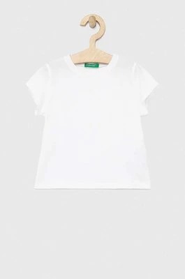 Zdjęcie produktu United Colors of Benetton t-shirt bawełniany dziecięcy kolor biały
