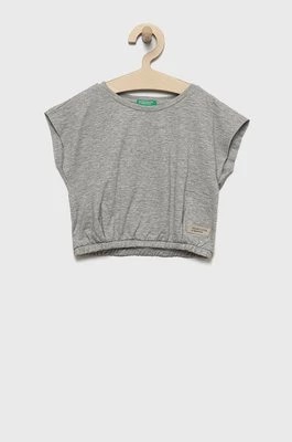 Zdjęcie produktu United Colors of Benetton t-shirt bawełniany dziecięcy kolor szary