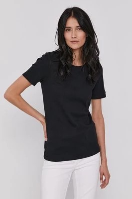 Zdjęcie produktu United Colors of Benetton T-shirt bawełniany kolor czarny
