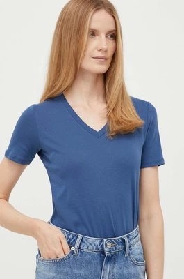 Zdjęcie produktu United Colors of Benetton t-shirt bawełniany kolor niebieski