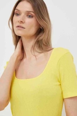 Zdjęcie produktu United Colors of Benetton t-shirt damski kolor żółty