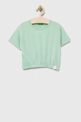 Zdjęcie produktu United Colors of Benetton t-shirt dziecięcy kolor zielony