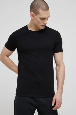 Zdjęcie produktu United Colors of Benetton t-shirt piżamowy bawełniany kolor czarny gładka