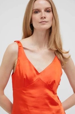 Zdjęcie produktu United Colors of Benetton top damski kolor pomarańczowy