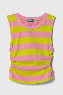 Zdjęcie produktu United Colors of Benetton top dziecięcy kolor różowy