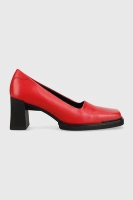 Zdjęcie produktu Vagabond Shoemakers czółenka skórzane EDWINA kolor czerwony na słupku