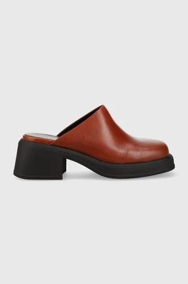 Zdjęcie produktu Vagabond Shoemakers klapki skórzane DORAH damskie kolor brązowy na słupku