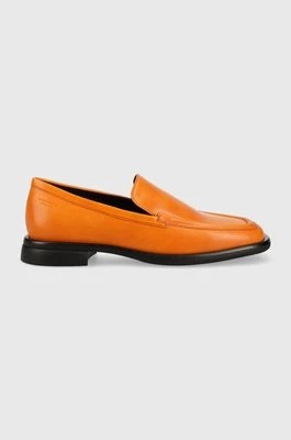 Zdjęcie produktu Vagabond Shoemakers mokasyny skórzane BRITTIE damskie kolor pomarańczowy na płaskim obcasie 5451.001.44