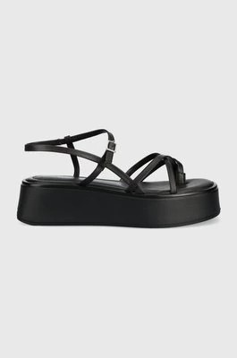 Zdjęcie produktu Vagabond Shoemakers sandały skórzane COURTNEY damskie kolor czarny na platformie 5334-701-92