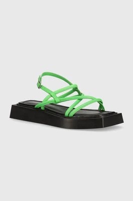 Zdjęcie produktu Vagabond Shoemakers sandały skórzane EVY damskie kolor zielony 5336-101-55