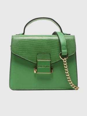 Zdjęcie produktu VALENTINO Mały zielony kuferek z logo carrie satchel Valentino by Mario Valentino