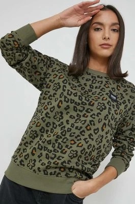 Zdjęcie produktu Vans bluza bawełniana damska kolor zielony wzorzysta