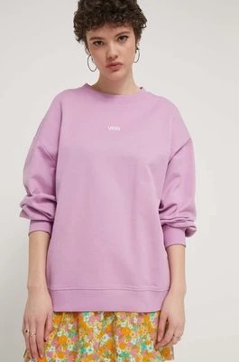 Zdjęcie produktu Vans bluza bawełniana kolor fioletowy gładka